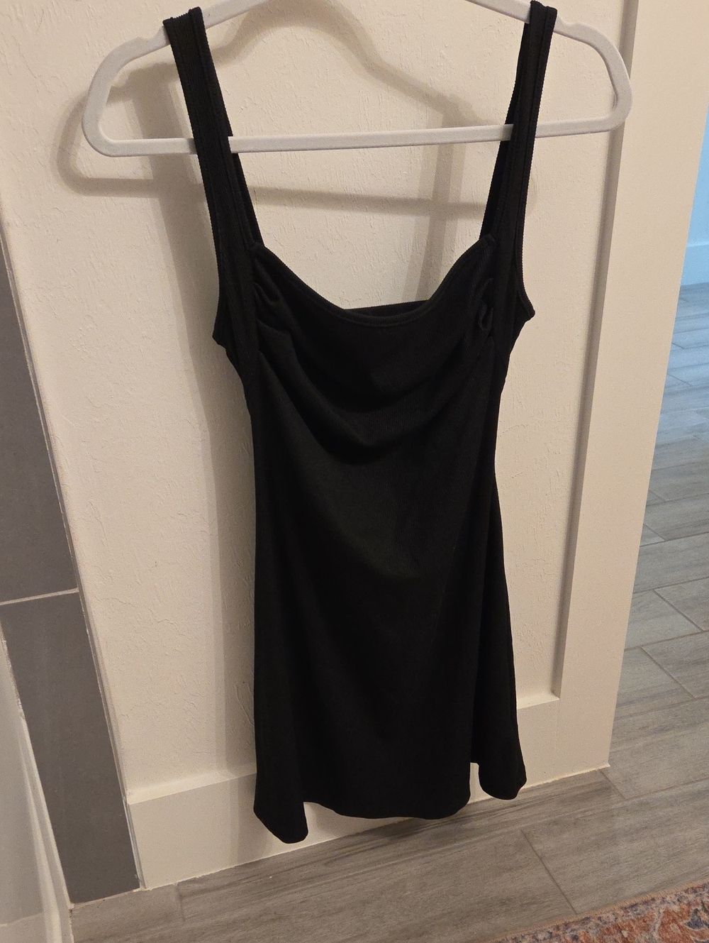 Classic Black Cowl Neck Sleeveless Dress